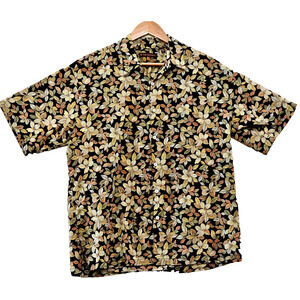 Tori Richard Men's Hawaiian Shirt Short Sleeve Button Up Tropical Leaves Large